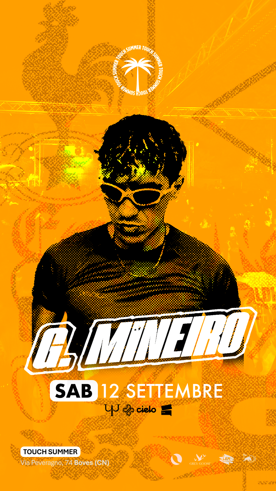 Il famoso artista g mineiro si esibirà a cuneo presso il touch summer il 12 settembre 2026